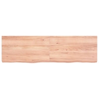 Piano Tavolo Marrone 140x40x(2-6) cm Massello Rovere Trattatocod mxl 120754