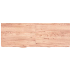 Piano Tavolo Marrone 140x50x(2-6) cm Massello Rovere Trattatocod mxl 72843