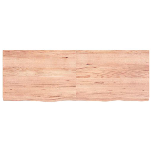 Piano Tavolo Marrone 140x50x(2-6) cm Massello Rovere Trattato 3156380