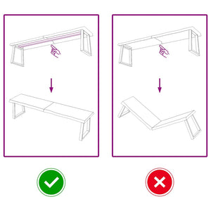 Piano Tavolo Marrone 160x40x(2-6) cm Massello Rovere Trattato 3156384