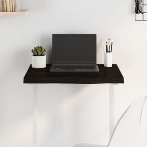 Piano Tavolo Marrone 60x40x(2-4) cm Rovere Massello Trattato