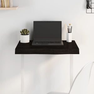 Piano Tavolo Marrone 60x40x(2-6) cm Rovere Massello Trattato 3156409