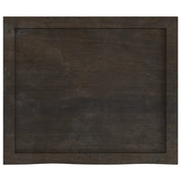 Piano Tavolo Marrone 60x50x(2-6) cm Rovere Massello Trattato 3156412