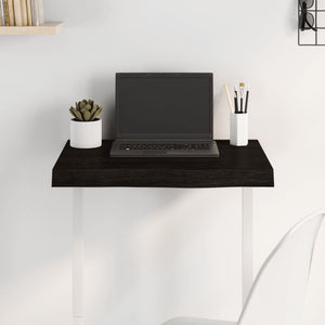 Piano Tavolo Marrone 60x50x(2-6) cm Rovere Massello Trattato 3156412