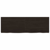 Piano Tavolo Marrone 120x40x(2-4) cm Rovere Massello Trattato 3156434