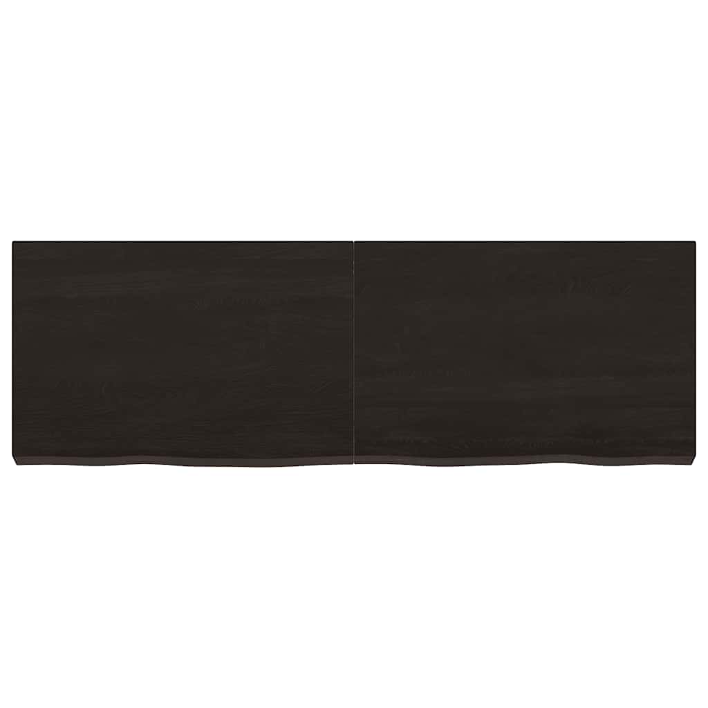 Piano Tavolo Marrone 120x40x(2-6) cm Rovere Massello Trattatocod mxl 120780