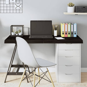 Piano Tavolo Marrone 120x40x(2-6) cm Rovere Massello Trattatocod mxl 120780