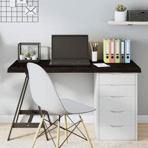 Piano Tavolo Marrone 120x50x(2-4) cm Rovere Massello Trattato