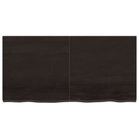 Piano Tavolo Marrone 120x60x(2-4) cm Rovere Massello Trattatocod mxl 91382