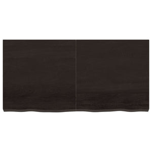 Piano Tavolo Marrone 120x60x(2-6) cm Rovere Massello Trattatocod mxl 96856