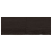 Piano Tavolo Marrone 140x50x(2-4) cm Rovere Massello Trattato