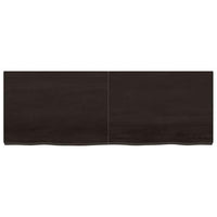 Piano Tavolo Marrone 140x50x(2-6) cm Rovere Massello Trattato 3156443