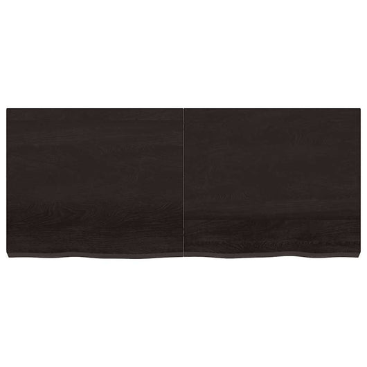 Piano Tavolo Marrone 140x60x(2-6) cm Rovere Massello Trattato 3156445