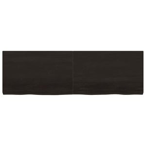 Piano Tavolo Marrone 160x50x(2-6) cm Rovere Massello Trattato 3156449