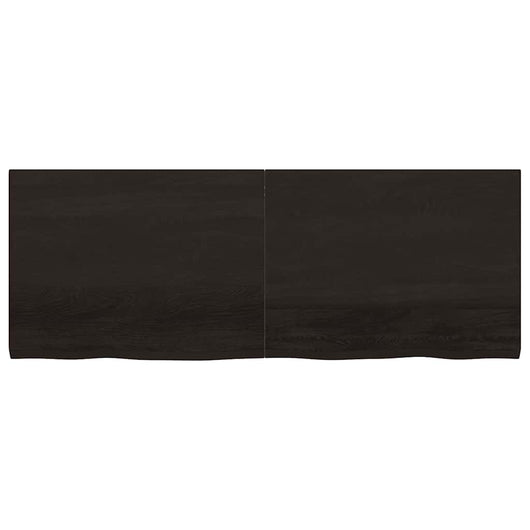 Piano Tavolo Marrone 160x60x(2-4) cm Rovere Massello Trattato 3156450