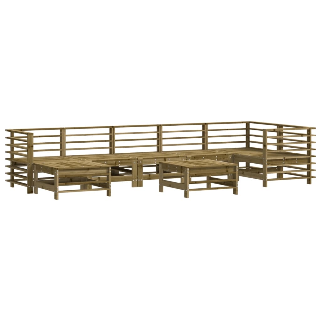 Set Divani da Giardino 8pz con Cuscini Legno Impregnato di Pino 3185863