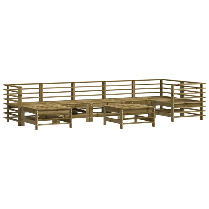Set Divani da Giardino 8pz con Cuscini Legno Impregnato di Pino 3185884
