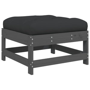 Set Divani da Giardino 7pz con Cuscini in Legno Massello Grigio 3185936