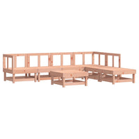 Set Divani Giardino 7 pz con Cuscini Legno Massello di Douglas