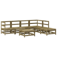 Set Divani da Giardino 7pz con Cuscini Legno Impregnato di Pino 3185968