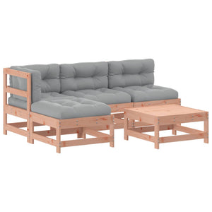 Set Divani Giardino 5 pz con Cuscini Legno Massello di Douglas 3186051