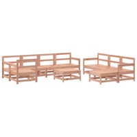 Set Divani Giardino 10pz con Cuscini Legno Massello di Douglas 3186086