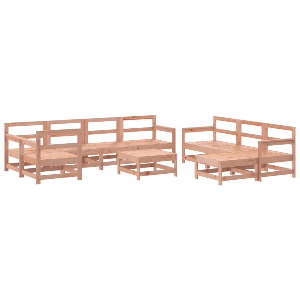 Set Divani Giardino 10pz con Cuscini Legno Massello di Douglas 3186093