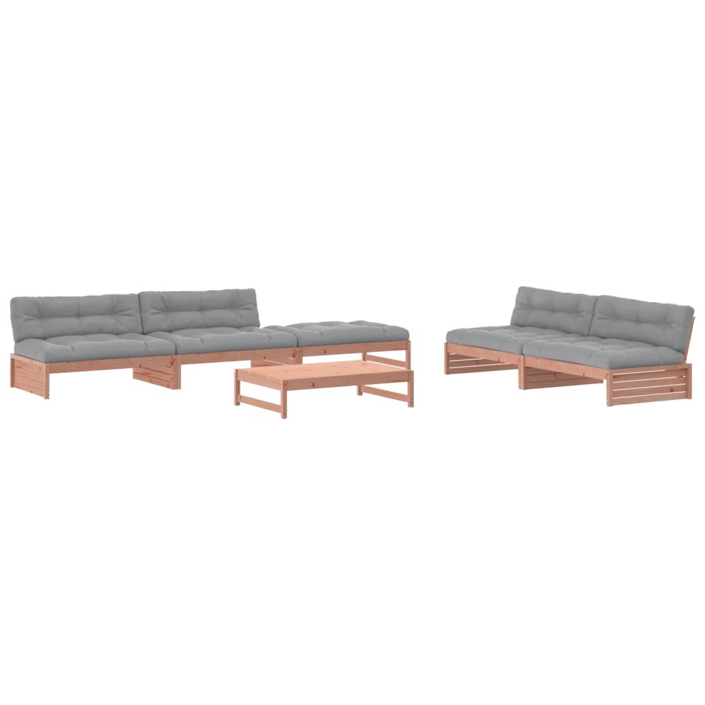 Set Divani Giardino 6 pz con Cuscini Legno Massello di Douglas 3186128