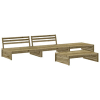 Set Divani da Giardino 4pz con Cuscini Legno Impregnato di Pino 3186143