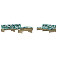 Set Divani da Giardino 6pz con Cuscini Legno Impregnato di Pino 3186157