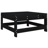 Set Salotto da Giardino 5 pz Nero in Legno Massello di Pino 3186183