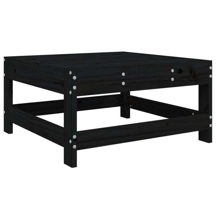 Set Salotto da Giardino 5 pz Nero in Legno Massello di Pino 3186183
