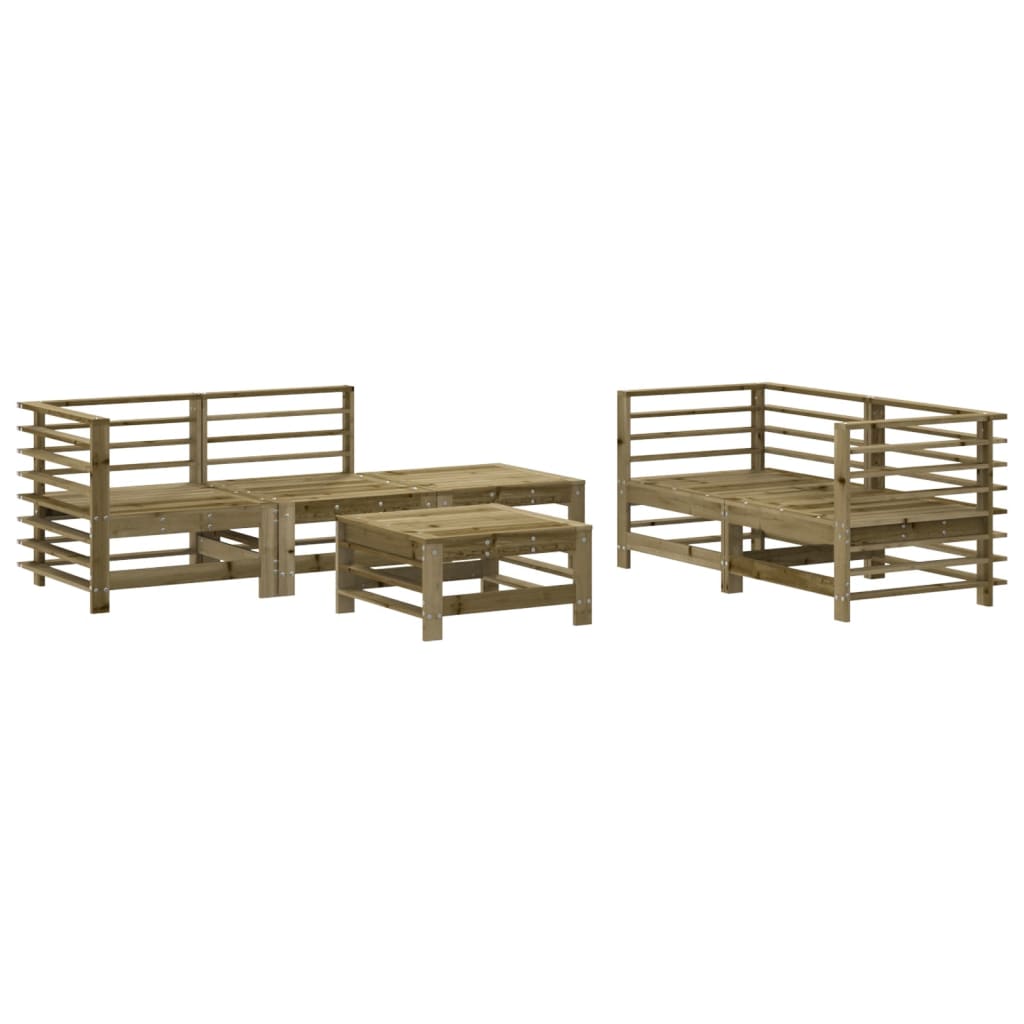 Set Salotto da Giardino 6 pz in Legno Impregnato di Pino 3186206