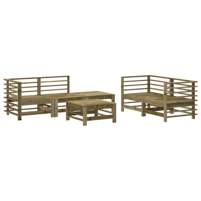 Set Salotto da Giardino 6 pz in Legno Impregnato di Pino 3186206