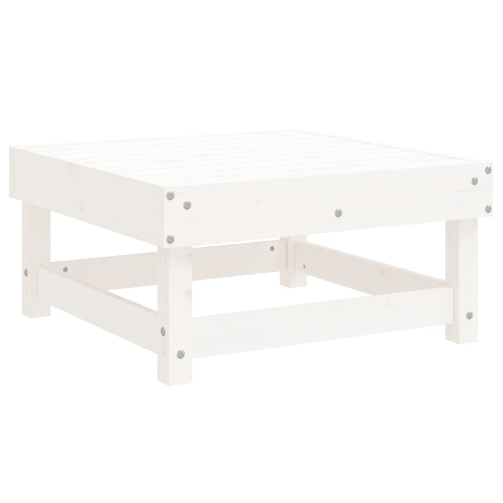 Set Salotto da Giardino 8 pz in Legno Massello di Pino Bianco
