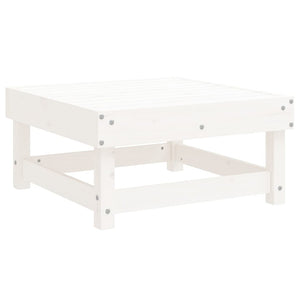 Set Salotto da Giardino 8 pz in Legno Massello di Pino Bianco