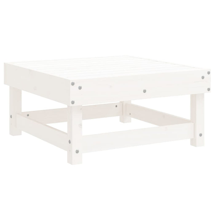 Set Salotto da Giardino 8 pz in Legno Massello di Pino Bianco