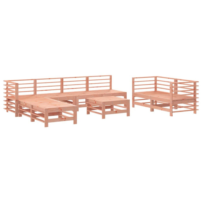 Set Salotto da Giardino 9 pz in Legno Massello di Douglas