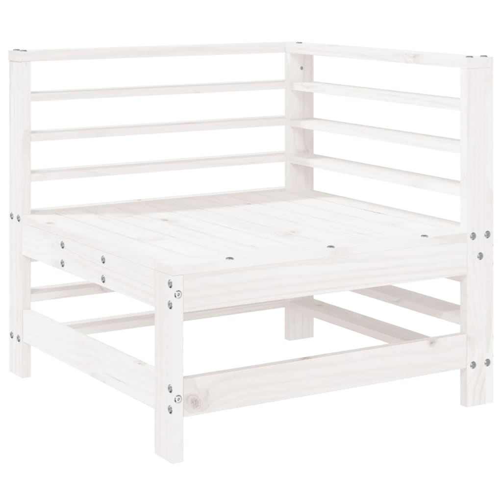 Set Salotto da Giardino 6 pz Bianco in Legno Massello di Pino 3186334