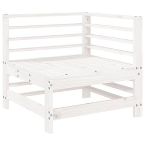 Set Salotto da Giardino 6 pz Bianco in Legno Massello di Pino 3186334