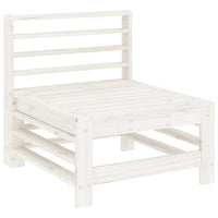 Set Salotto da Giardino 6 pz Bianco in Legno Massello di Pino 3186334