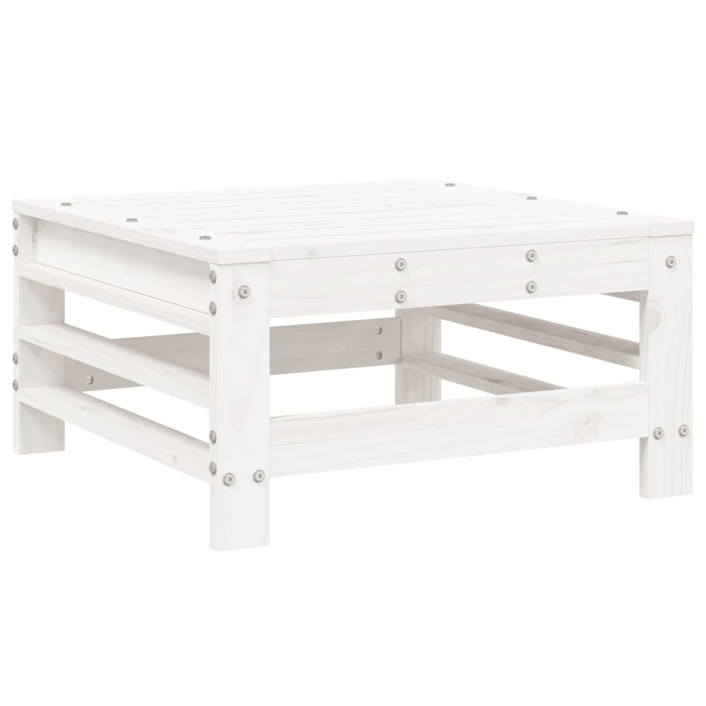 Set Salotto da Giardino 6 pz Bianco in Legno Massello di Pino 3186334