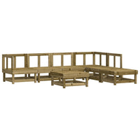 Set Salotto da Giardino 7 pz in Legno Impregnato di Pino 3186409