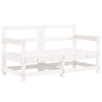Set Salotto da Giardino 7 pz Bianco in Legno Massello di Pino