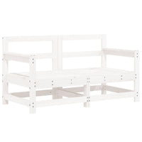 Set Salotto da Giardino 7 pz Bianco in Legno Massello di Pino