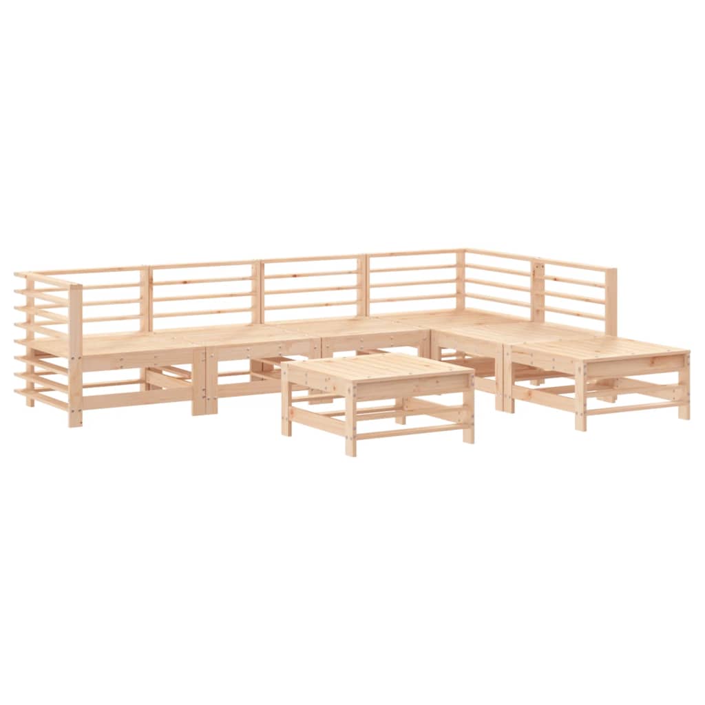 Set Salotto da Giardino 7 pz in Legno Massello di Pinocod mxl 118197