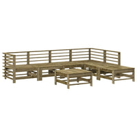 Set Salotto da Giardino 7 pz in Legno Impregnato di Pino 3186444