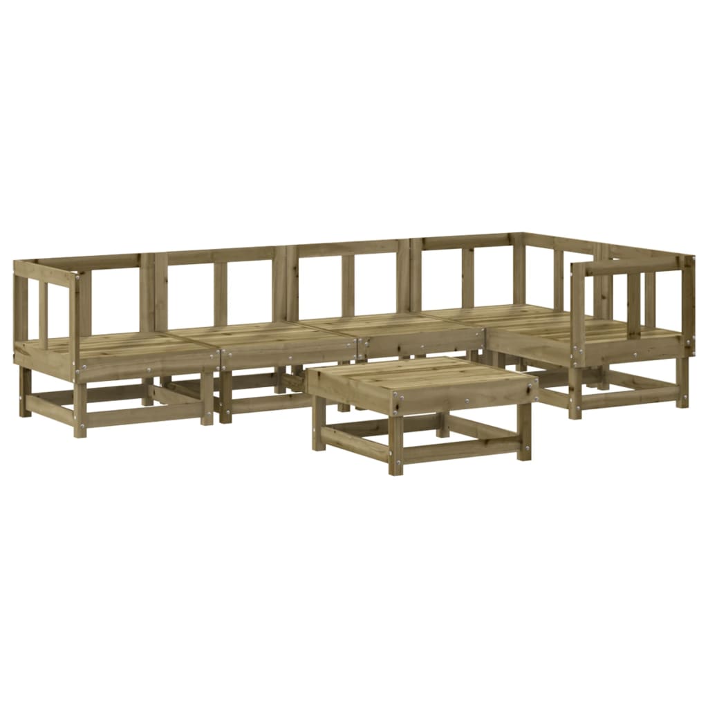 Set Salotto da Giardino 6 pz in Legno Impregnato di Pino 3186451