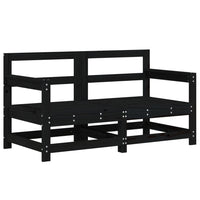 Set Salotto da Giardino 6 pz Nero in Legno Massello di Pino 3186463