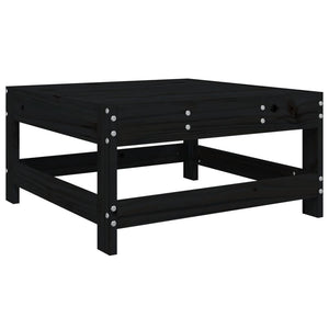 Set Salotto da Giardino 6 pz Nero in Legno Massello di Pino 3186463